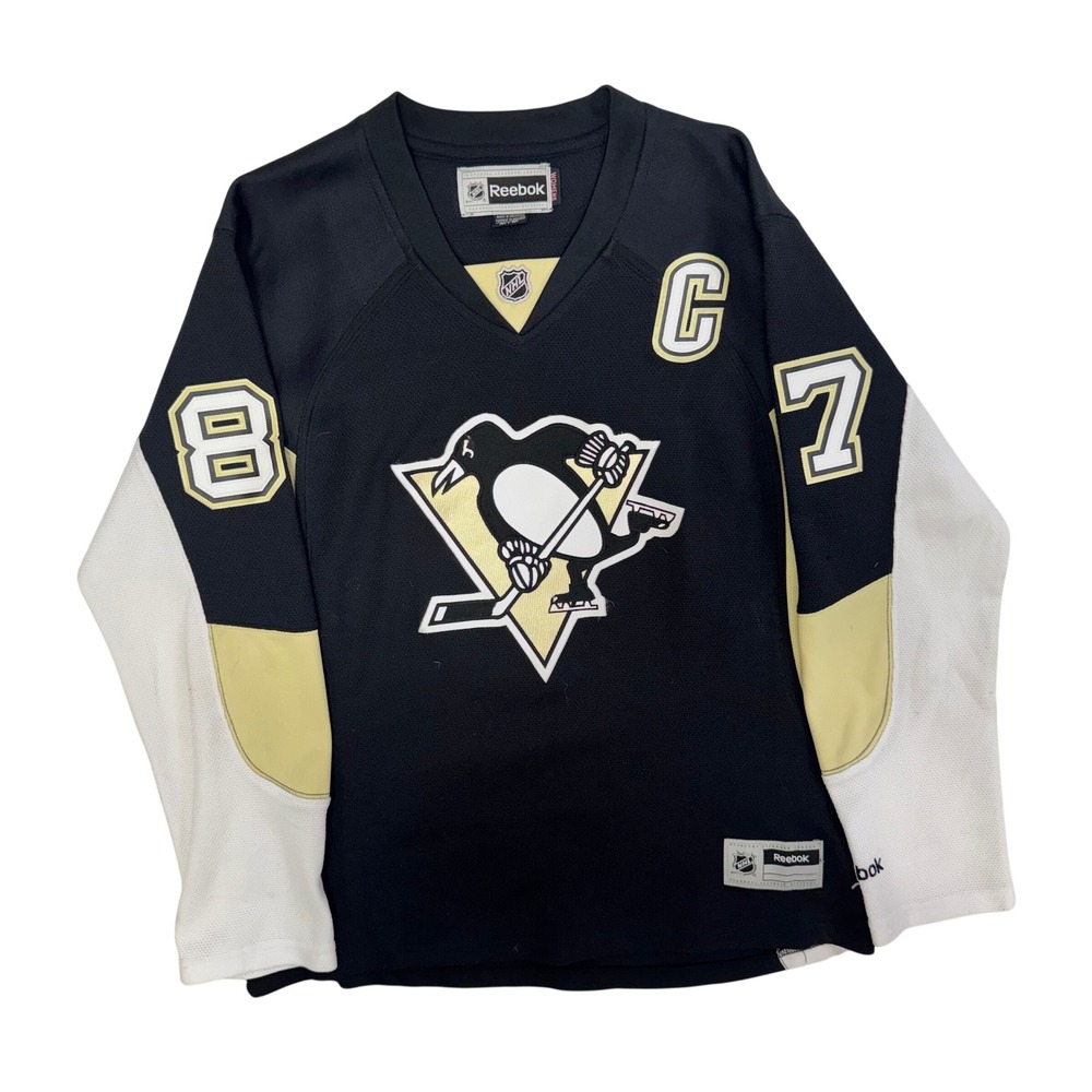 Reebok Sidney Crosby Pittsburgh Penguins NHL Jersey Womens M Black 87 Stitched